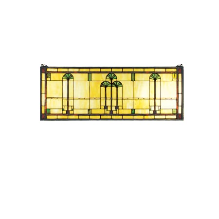 Meyda Tiffany Tiffany Stained Glass Rectangular Window Pane from the Ginkgo Collection Solid Brass