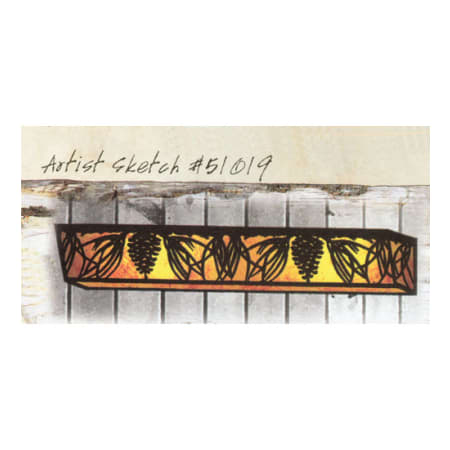 Meyda Tiffany Pine Cone 30" Wide 4 Light Wall Washer with Mica Glass Shade Black / Amber Mica
