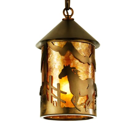 Meyda Tiffany Single Light 6" Wide Mini Pendant with Handmade Shade N/A