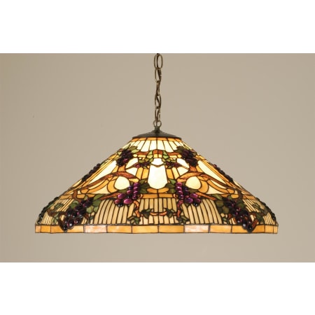 Meyda Tiffany 3 Light 24" Wide Pendant with Handmade Shade Tiffany Glass
