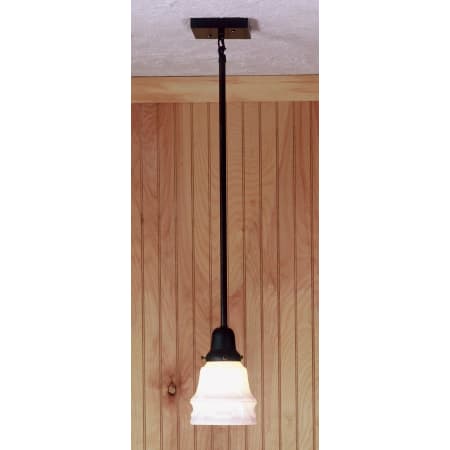 Meyda Tiffany Single Light 5" Wide Mini Pendant with Handmade Shade N/A