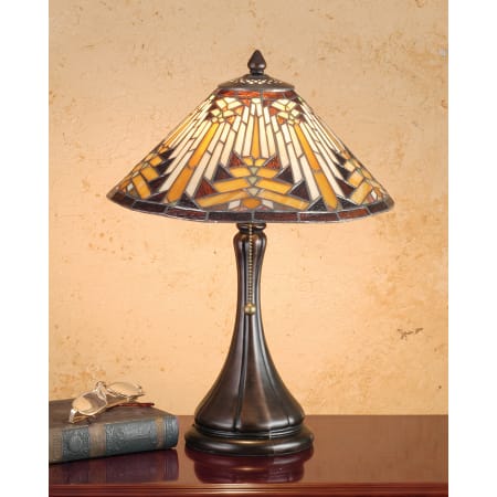 Meyda Tiffany Stained Glass / Tiffany Accent Table Lamp from the Mission Collection Tiffany Glass