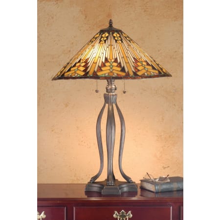 Meyda Tiffany Stained Glass / Tiffany Table Lamp from the Mission Collection Tiffany Glass