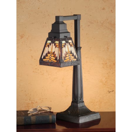 Meyda Tiffany Stained Glass / Tiffany Accent Table Lamp from the Mission Collection Tiffany Glass