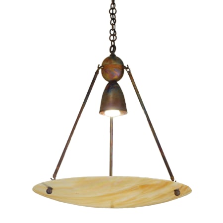 Meyda Tiffany Single Light 26" Wide Pendant with Handmade Shade Vintage Copper