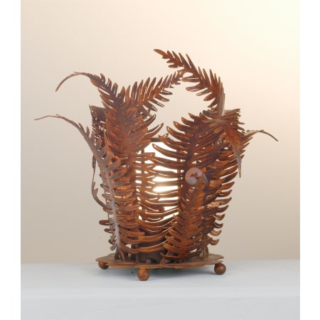 Meyda Tiffany Rustic Ferns Single Light Outdoor Specialty Table Lamp Rust