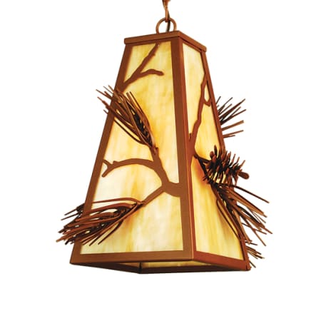 Meyda Tiffany Single Light 12-1/2" Wide Mini Pendant with Handmade Shade N/A