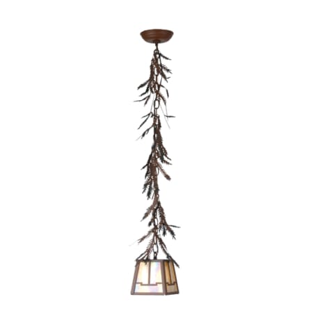 Meyda Tiffany Single Light 8" Wide Mini Pendant with Handmade Shade N/A