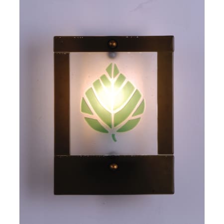 Meyda Tiffany Metro 9" Wide ADA Compliant Single Light Wall Washer Dark Green Border / Clear / Emerald