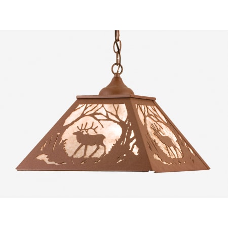 Meyda Tiffany 2 Light 22" Wide Pendant with Handmade Shade Rust