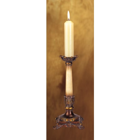Meyda Tiffany Candle Holder from the Arcadia Collection Arcadia Bronze / Ivory