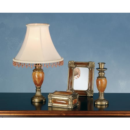 Meyda Tiffany Lamp Sets from the Boca Raton Collection Antique Brass