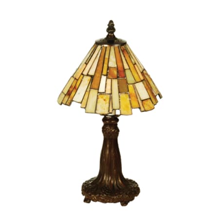 Meyda Tiffany Single Light Table Lamp Mahogany Bronze