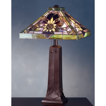 Meyda Tiffany Tiffany Two Light Accent Table Lamp Mahogany Bronze