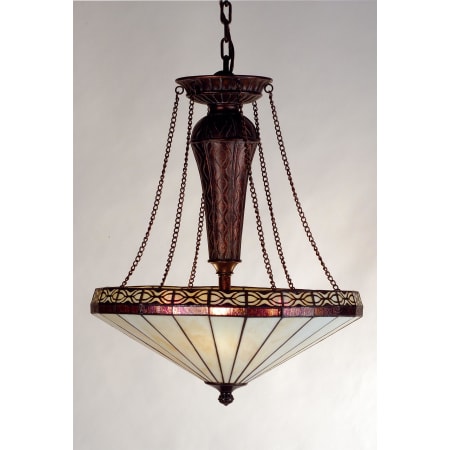 Meyda Tiffany 3 Light 22" Wide Pendant with Handmade Shade Phoenician Copper
