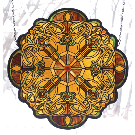 Meyda Tiffany Stained Glass Tiffany Window from the Dublin Collection Mahogany Bronze