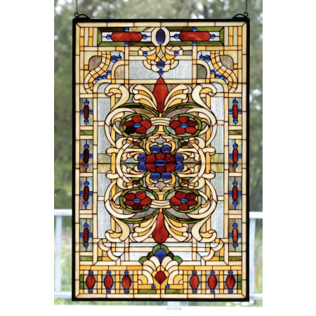 Meyda Tiffany Stained Glass Tiffany Window from the Violet Rosette Collection Tiffany