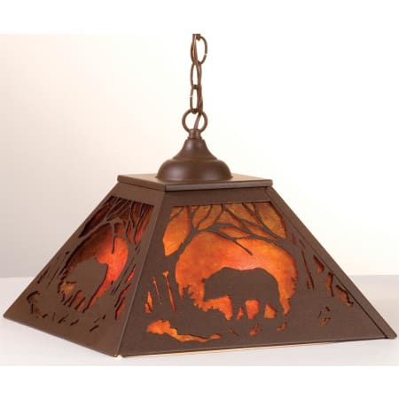 Meyda Tiffany 2 Light 22" Wide Pendant with Handmade Shade Café Noir