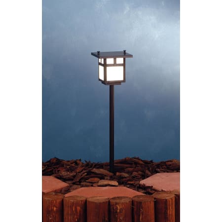 Meyda Tiffany Single Light Landscape Path Light Craftsman Brown