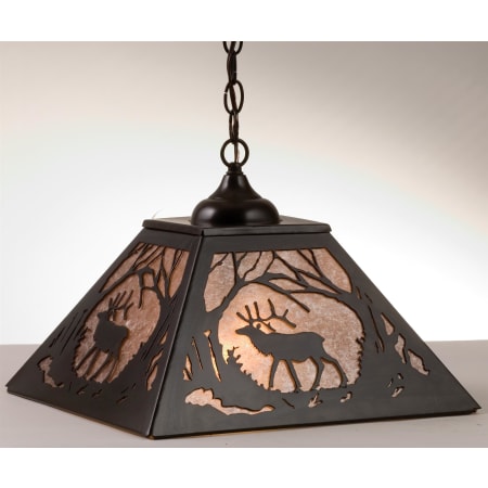 Meyda Tiffany 2 Light 22" Wide Pendant with Handmade Shade Timeless Bronze