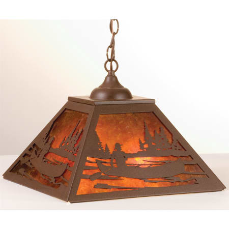 Meyda Tiffany 2 Light 16" Wide Pendant with Handmade Shade Café Noir