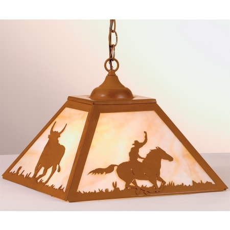 Meyda Tiffany 2 Light 16" Wide Pendant with Handmade Shade Earth