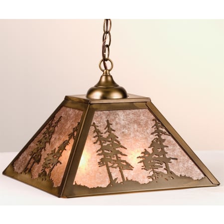 Meyda Tiffany 2 Light 22" Wide Pendant with Handmade Shade Antique Copper
