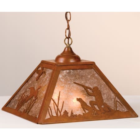 Meyda Tiffany 2 Light 22-1/2" Wide Pendant with Handmade Shade Rust