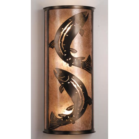 Meyda Tiffany 13" Wide 4 Light Wall Washer with Art Glass Shade Earth
