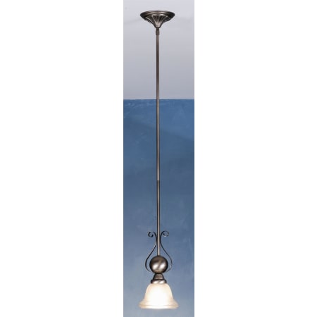 Meyda Tiffany Single Light 6-1/2" Wide Mini Pendant with Handmade Shade Satin Pewter