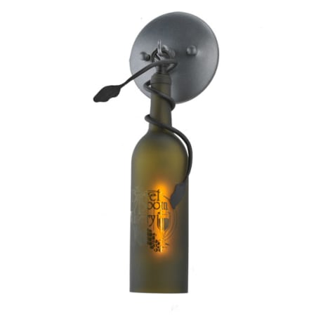 Meyda Tiffany Wine Bottle 3" Wide ADA Compliant Single Light Wall Sconce Antique Bronze