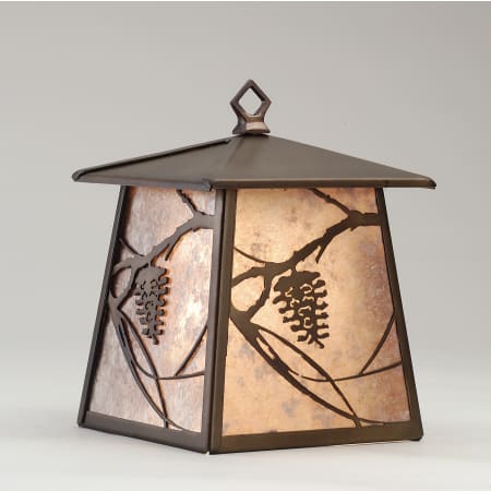 Meyda Tiffany 8" Wide Single Light Wall Sconce with Mica Glass Shade Antique Copper