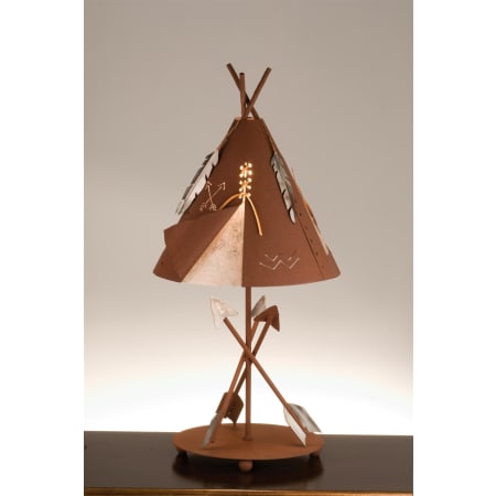 Meyda Tiffany Single Light Table Lamp Rust