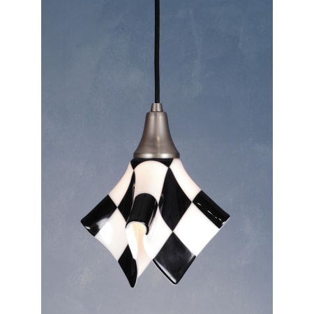 Meyda Tiffany Single Light Down Lighting Pendant Platinum