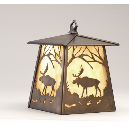 Meyda Tiffany 10" Wide Single Light Wall Sconce with Art Glass Shade Antique Copper