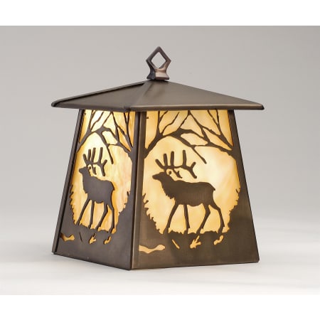 Meyda Tiffany 8" Wide Single Light Wall Sconce with Art Glass Shade Antique Copper