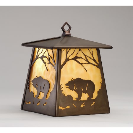 Meyda Tiffany 8" Wide Single Light Wall Sconce with Art Glass Shade Antique Copper