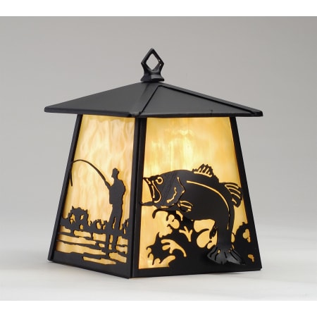 Meyda Tiffany 8" Wide Single Light Wall Sconce with Art Glass Shade Black