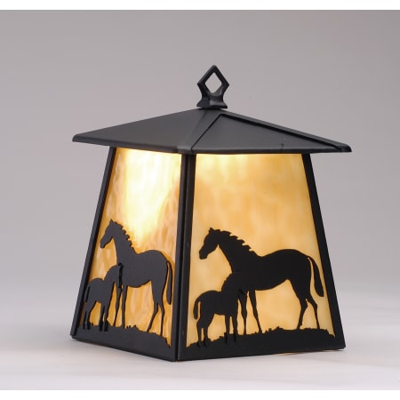 Meyda Tiffany 8" Wide Single Light Wall Sconce with Art Glass Shade Black