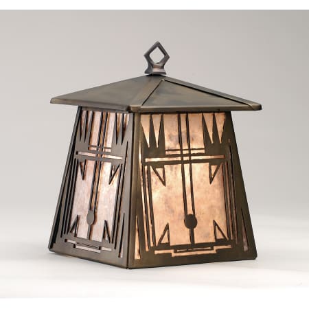 Meyda Tiffany 8" Wide Single Light Wall Sconce with Mica Glass Shade Antique Copper