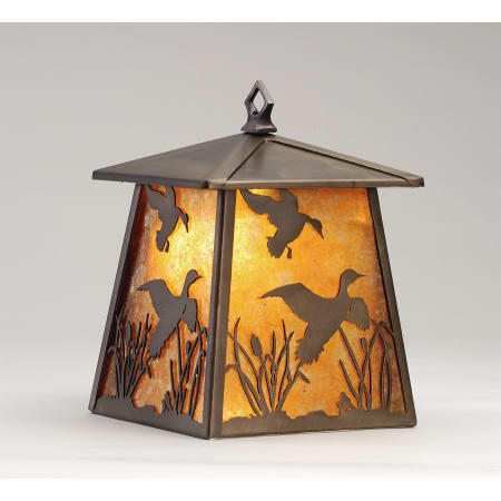 Meyda Tiffany 8" Wide Single Light Wall Sconce with Mica Glass Shade Antique Copper
