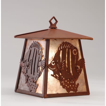 Meyda Tiffany 8" Wide Single Light Wall Sconce with Mica Glass Shade Rust