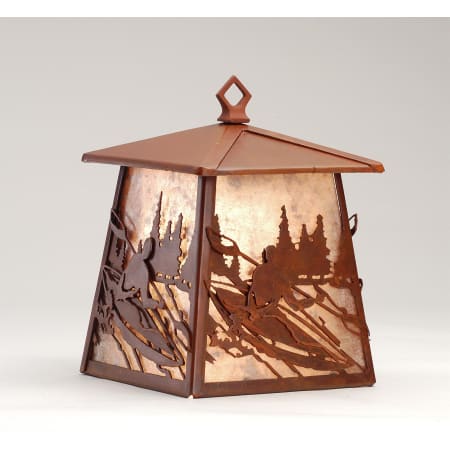 Meyda Tiffany 8" Wide Single Light Wall Sconce with Mica Glass Shade Rust