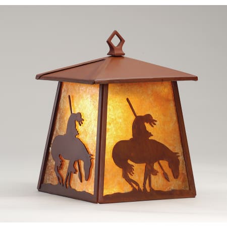 Meyda Tiffany 8" Wide Single Light Wall Sconce with Mica Glass Shade Rust