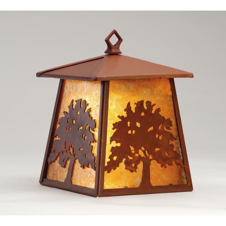 Meyda Tiffany 8" Wide Single Light Wall Sconce with Mica Glass Shade Rust