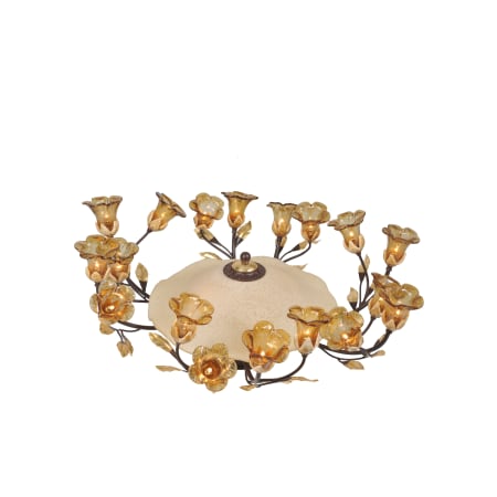 Meyda Tiffany Twenty Light Down Lighting Chandelier from the Celestial Bouquet Collection Bronze