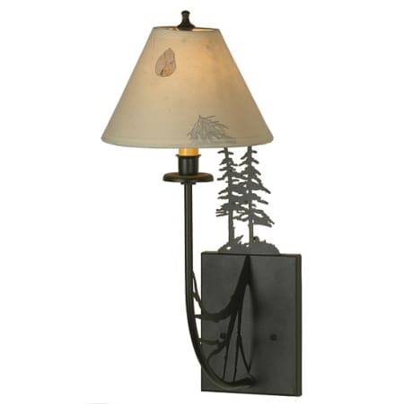 Meyda Tiffany Spruce Tree 6" Wide Single Light Wall Sconce Black