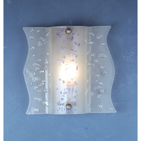 Meyda Tiffany Metro 12" Wide ADA Compliant Single Light Wall Washer Clear / Blue / Iridescent