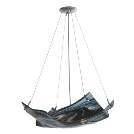 Meyda Tiffany 4 Light 29" Wide Pendant with Handmade Shade Stainless Steel