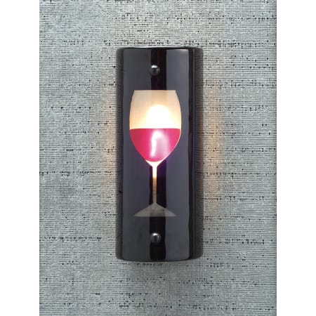 Meyda Tiffany Metro 5" Wide ADA Compliant Single Light Wall Washer Black / Clear / Cab Vine Glass
